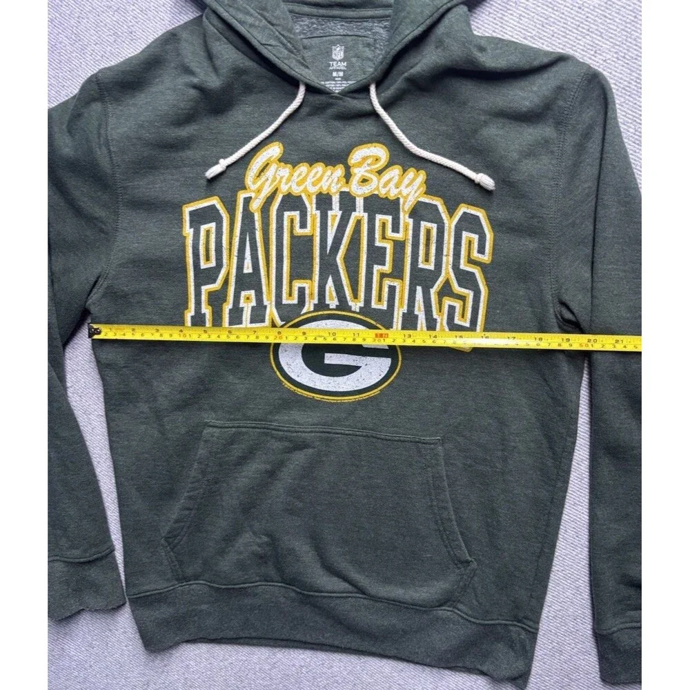 NFL Team Apparel Green Bay Packers Pullover Hoodie Sweatshirt Men's Medium Green